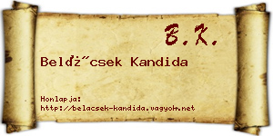 Belácsek Kandida névjegykártya